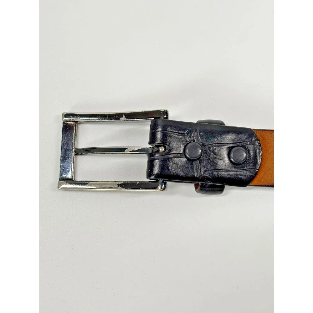 Remo Tulliani Leather Belt Mens‎ 36 Black Italian Calfskin USA Made Dress